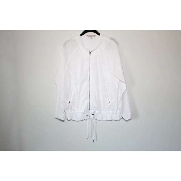 Athleta Avenue Lightweight Jacket White Full Zip Women's Size Medium H14042 - Picture 2 of 12